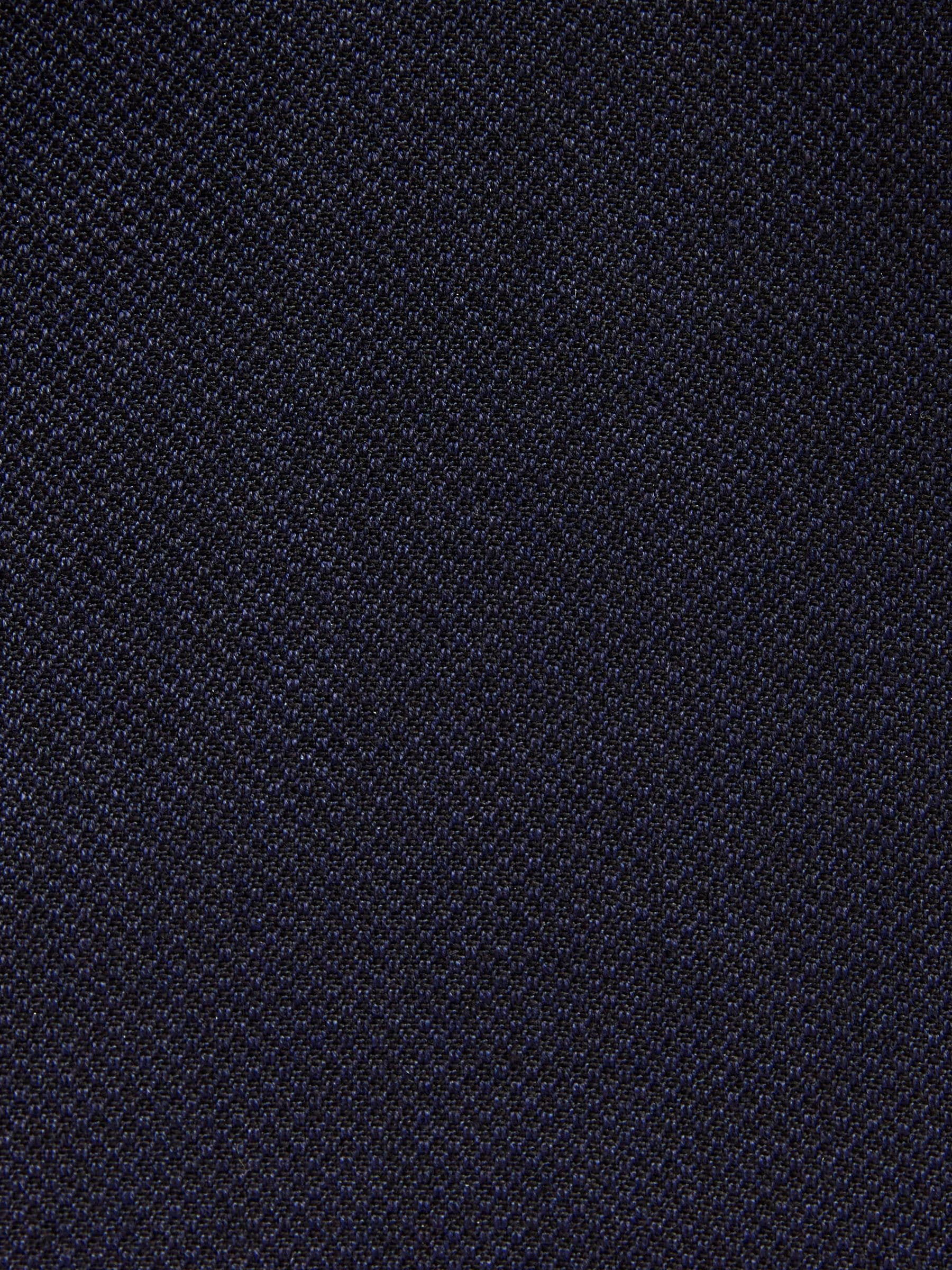 Donkerblauw - Normale Pasvorm - Kostuum met textuur: colbert