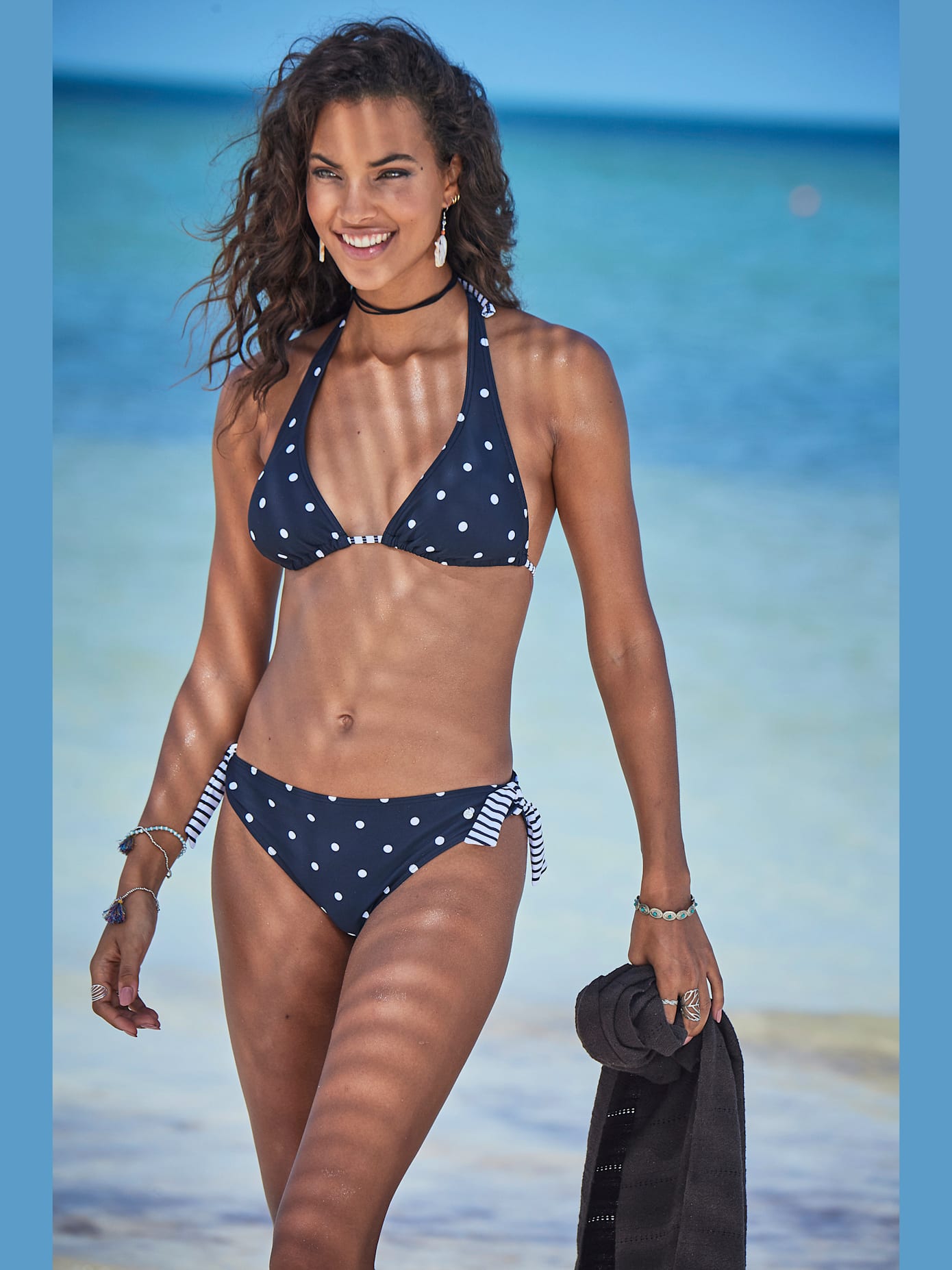 Bas de maillot de bain motif à pois tendance