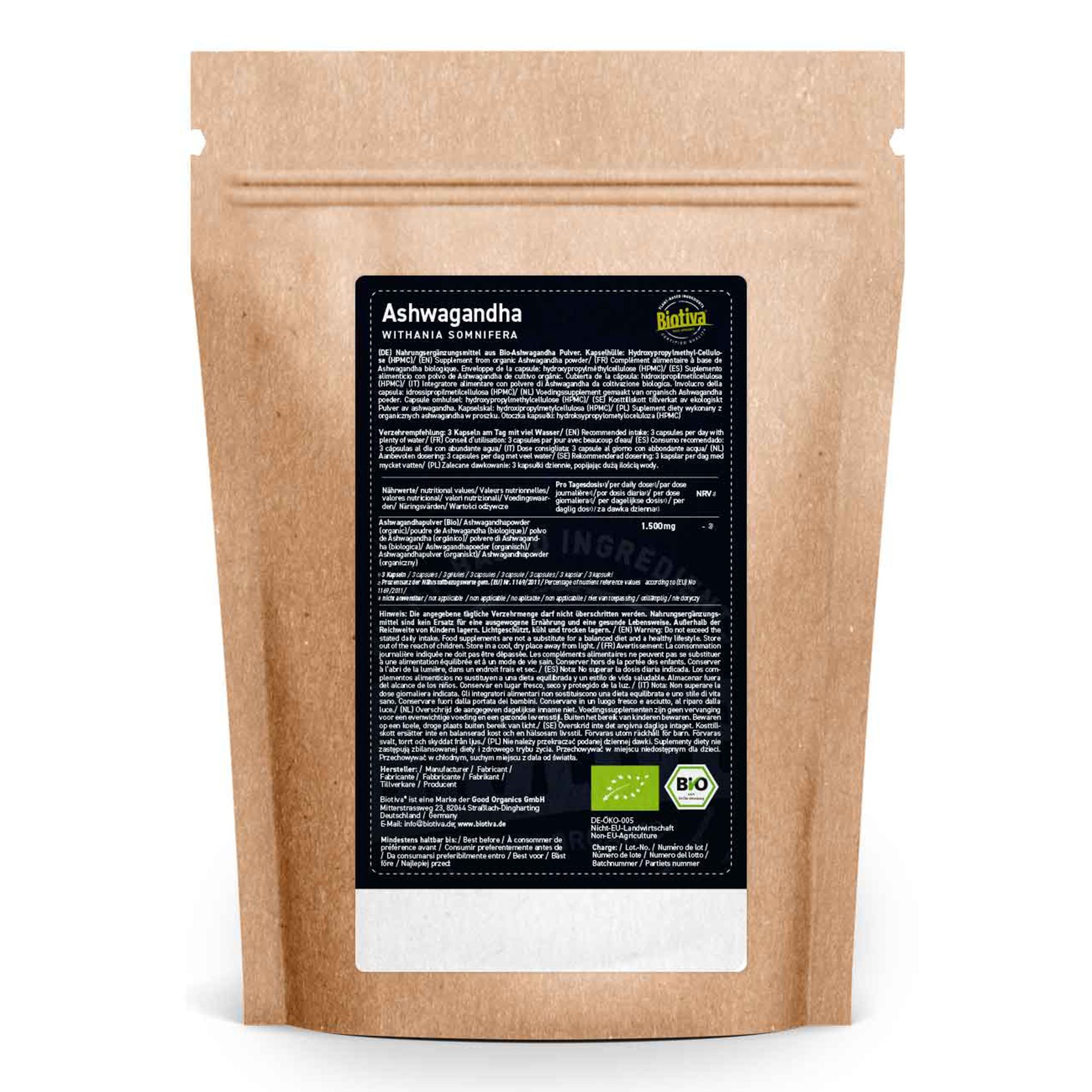 Biotiva Ashwagandha Kapseln Bio
