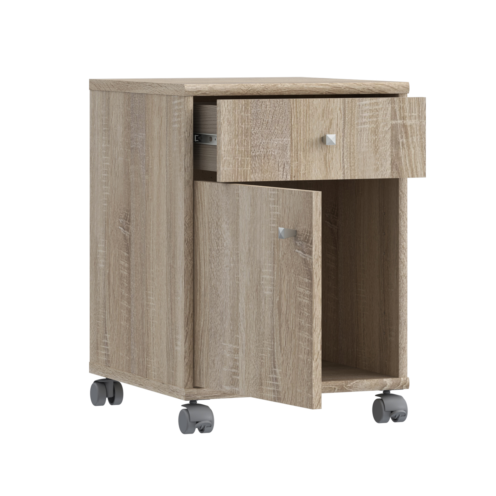 Rollcontainer - Sonoma Eiche - mit Tür