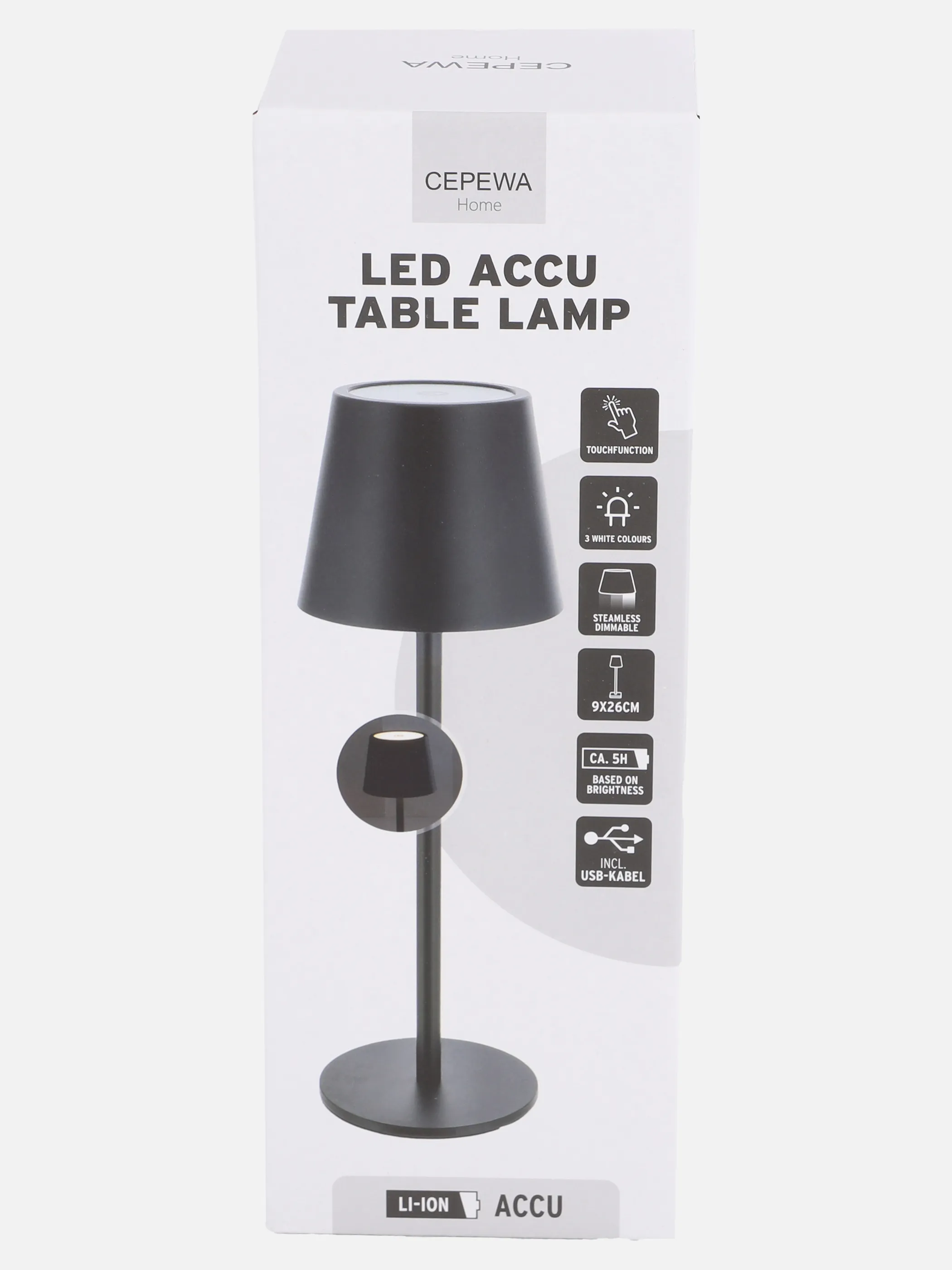 LED Tischleuchte, 27cm hoch