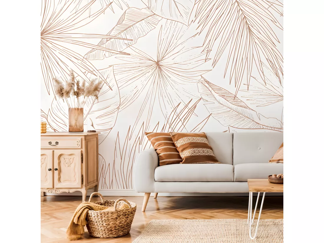 Papier Peint Panoramique L336xH270cm - Lämnar Terracotta - Papier intissé 150gr/m2