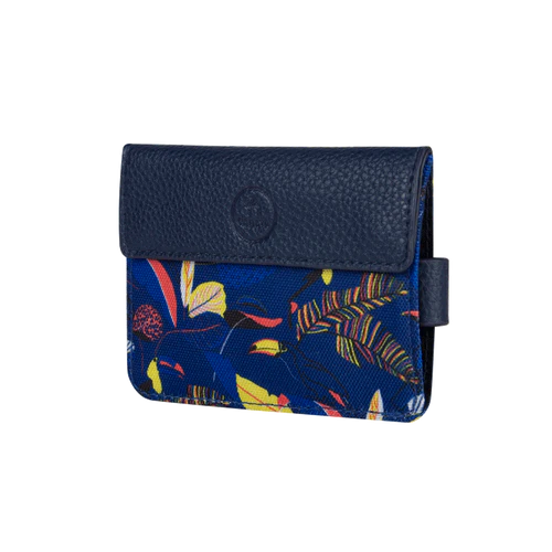 Porte-cartes Machu Picchu bleu marine