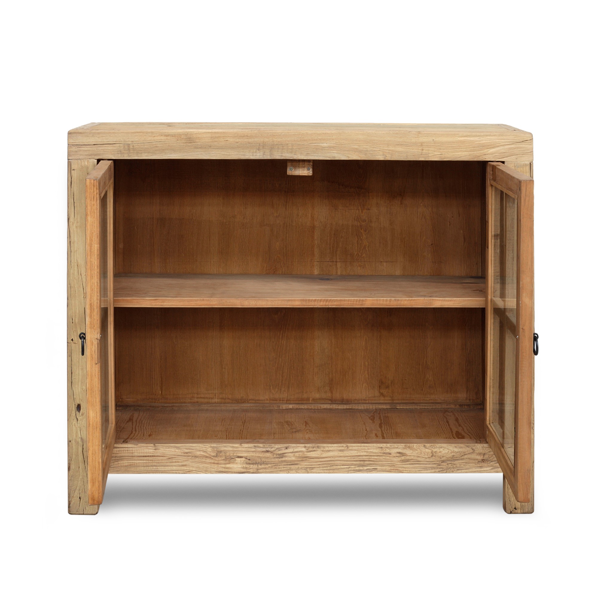 Vitrinenschrank 'Jakub', 2 Türen mit Glaseinsatz, T 40 cm, B 110 cm, H 90 cm von fischer's lagerhaus