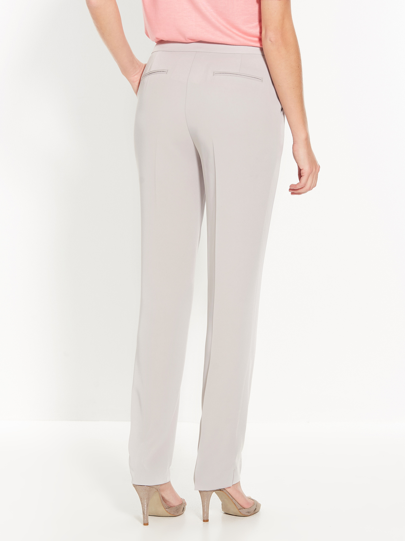 Pantalon classique en tissu sergé
