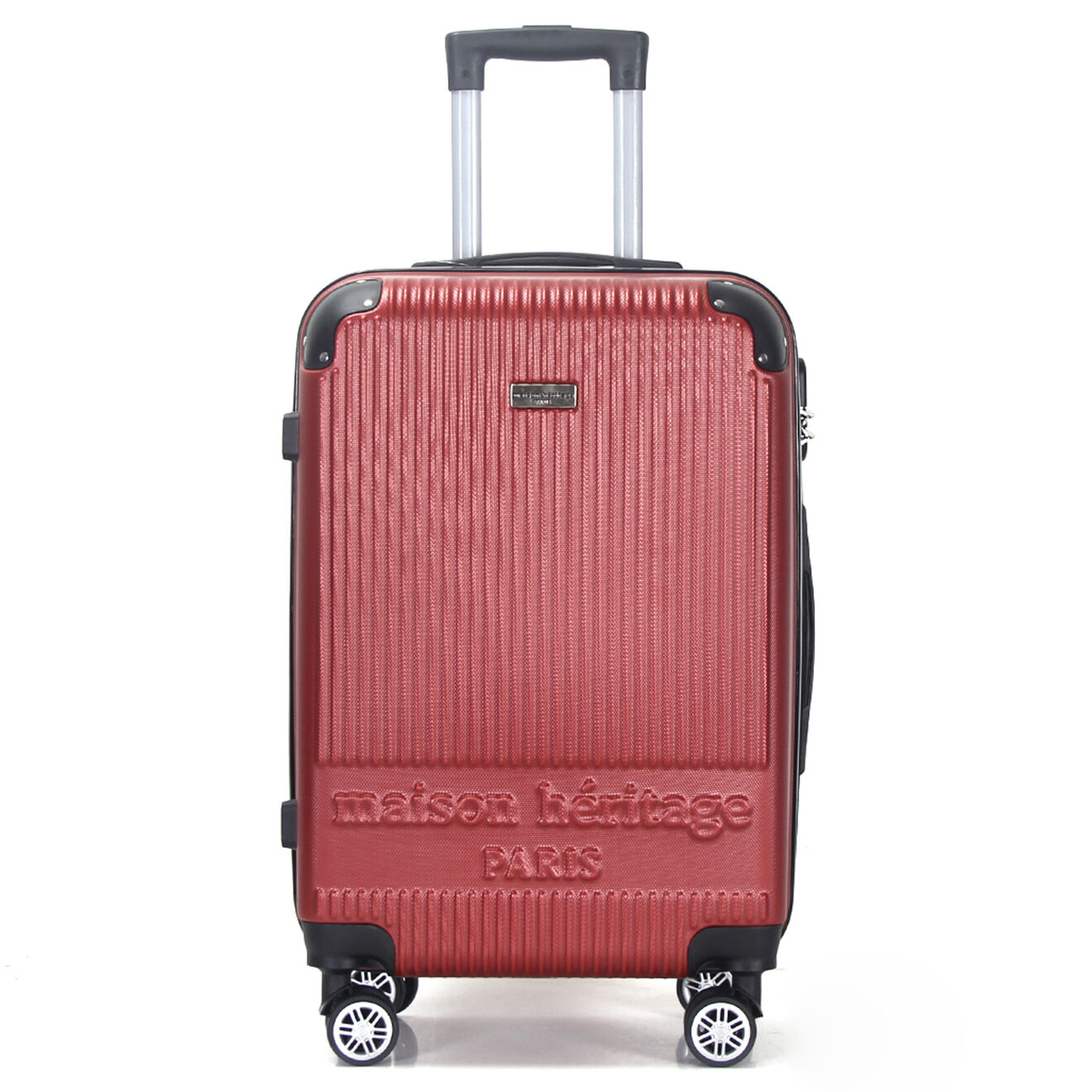 Maison Héritage 2 Valises 4 roues doubles Dauphine 50/70 cm rouge bordeaux