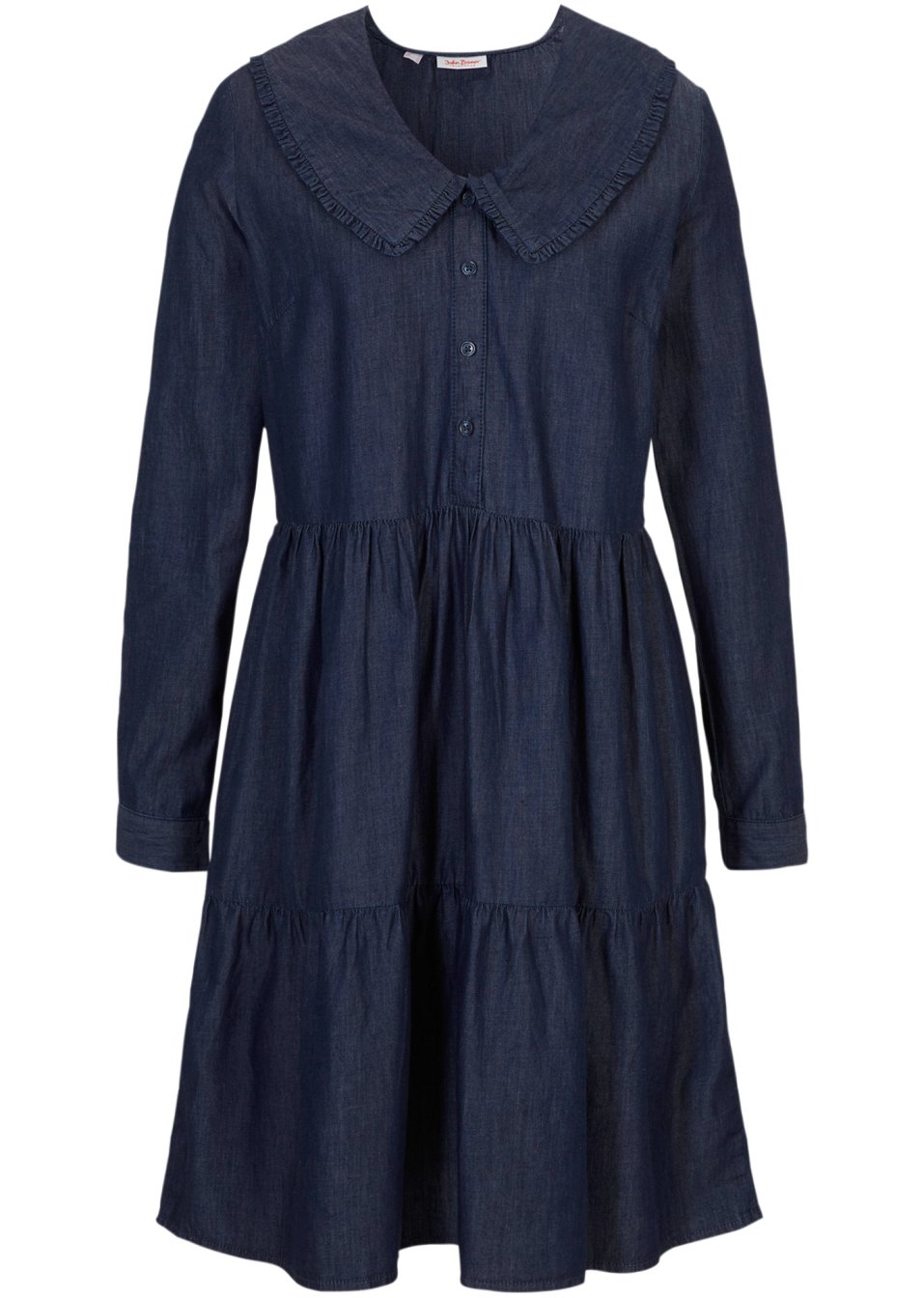 Robe-tunique en jean avec col