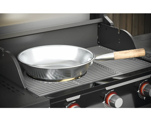 Tenneker® Halo Gas Grill Power Zone TG 3 156,4 x 61 x 117,5 cm 3 branders + zijbrander, gietijzeren rooster, platformsysteem, glazen inzetstuk in het deksel