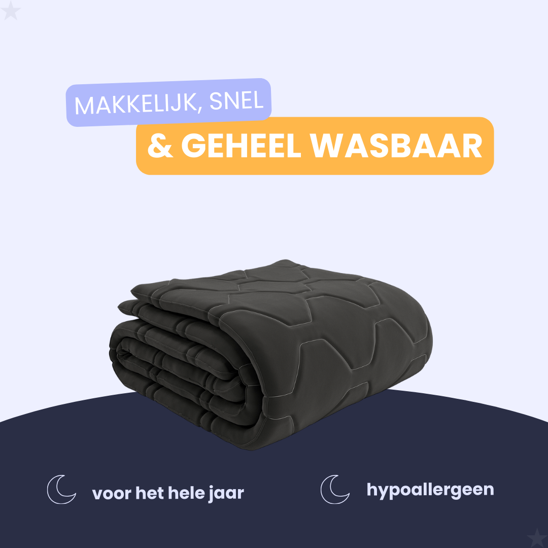 HappyBed Zwart All year dekbed - 240x200 cm