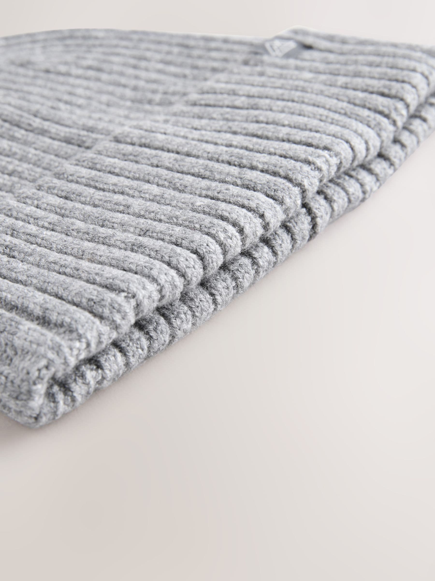 Grijs - Gebreide beanie-muts (1-16jr)