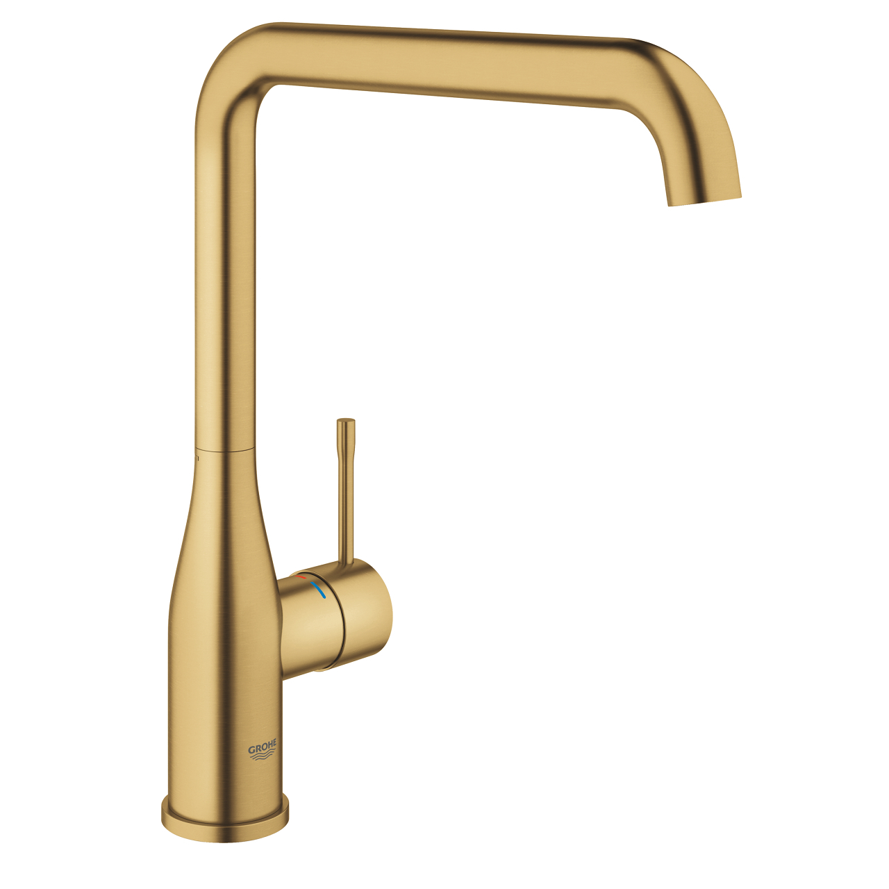 Grohe Essence New keukenkraan hoge L-uitloop brushed cool sunrise