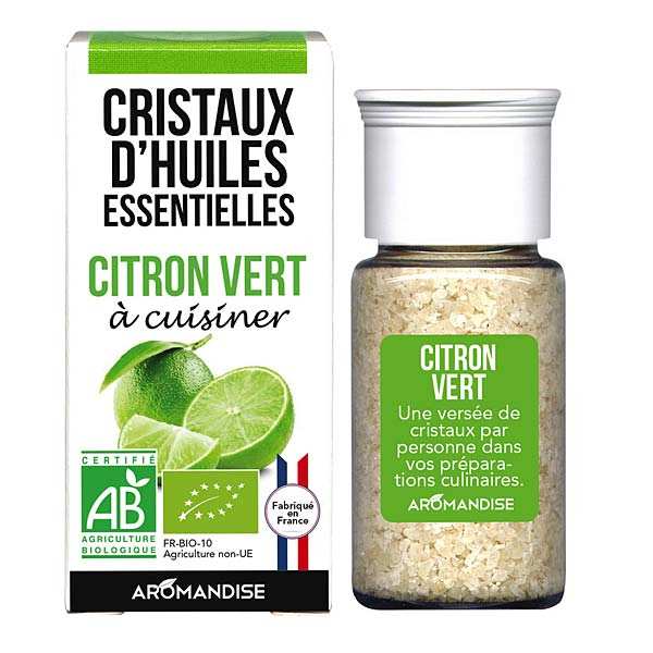Citron vert - Cristaux d'huiles essentielles à cuisiner - Bio