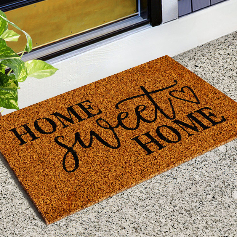 (60x40cm) Fussmatte Anti-Rutsch Türmatte Boden Teppich - Home Sweet Home / Herz