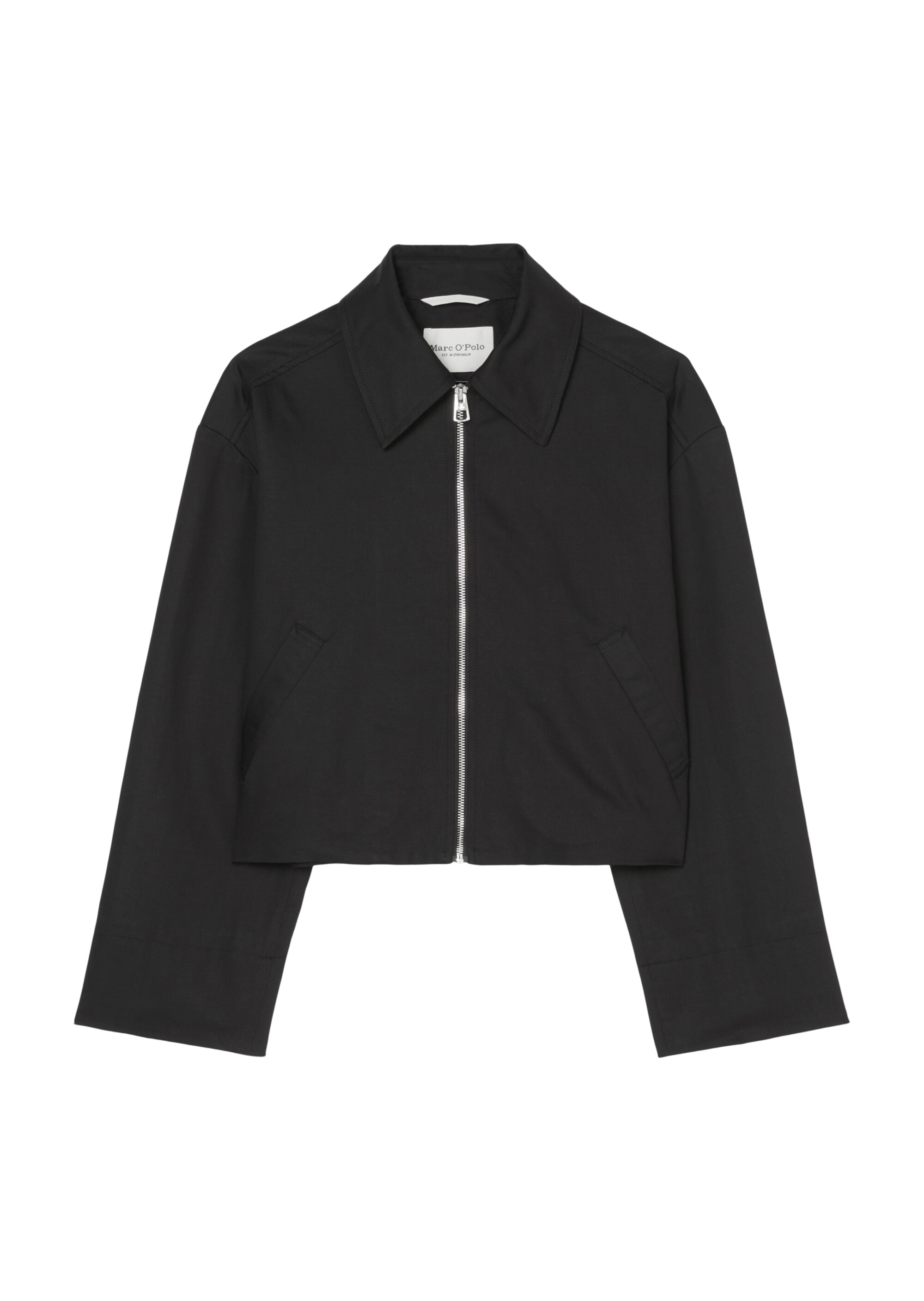 Jacke croppedaus Baumwolle-Leinen-Stretch