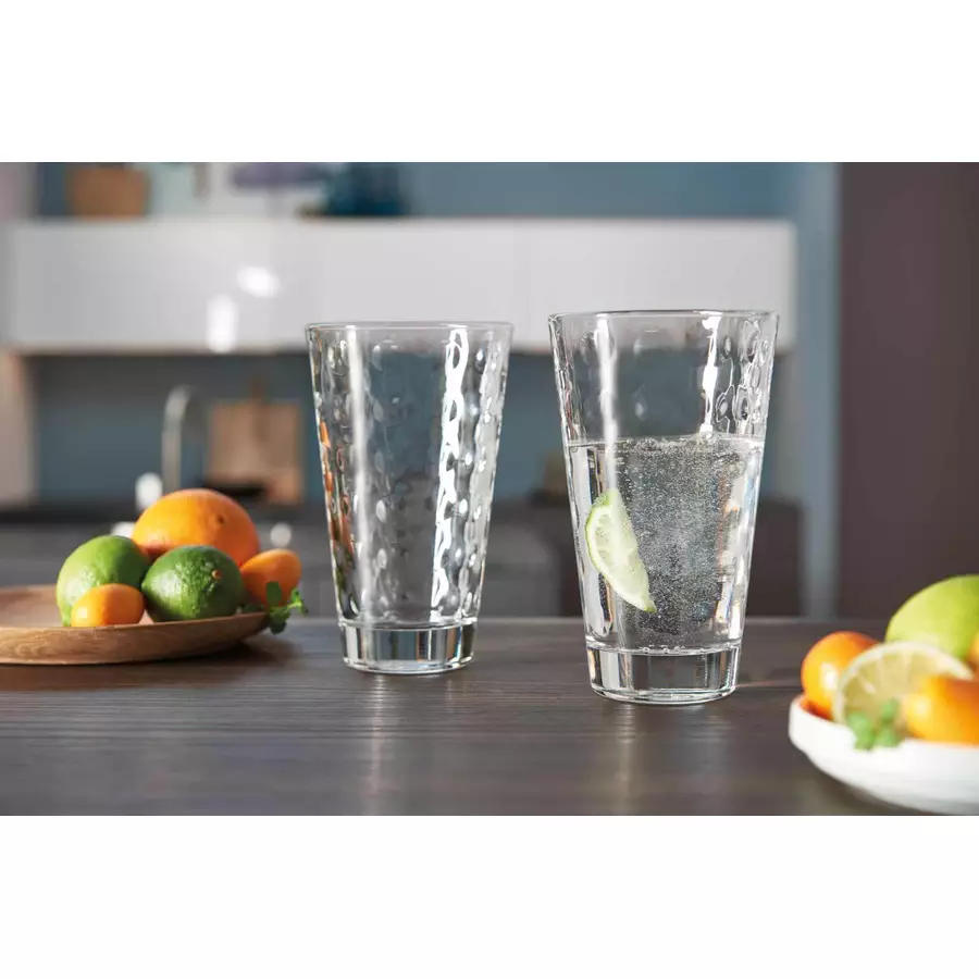 Leonardo Trinkgläser Optic 540 ml 4er Set transparent
