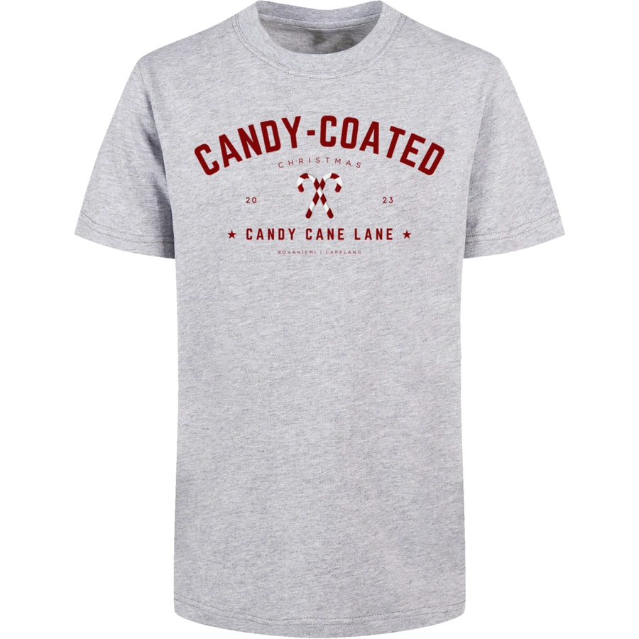 F4NT4STIC Basic Kids Tee Weihnachten Candy Coated Christmas heathergrey