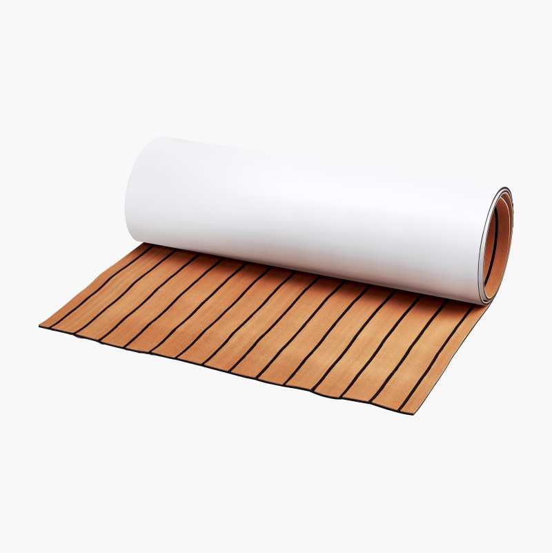 EVA Teak, teakfarget, stripete (svart nate)