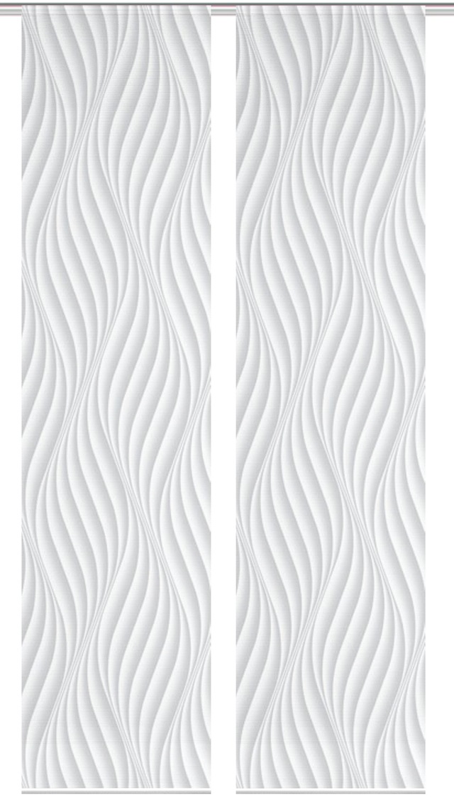 Vision S Schiebegardine »2ER SET WAVE« Paneelwagen 2 Stk. tlg. HxB: 260x60, Schiebevorhang 2er Set Digitaldruck