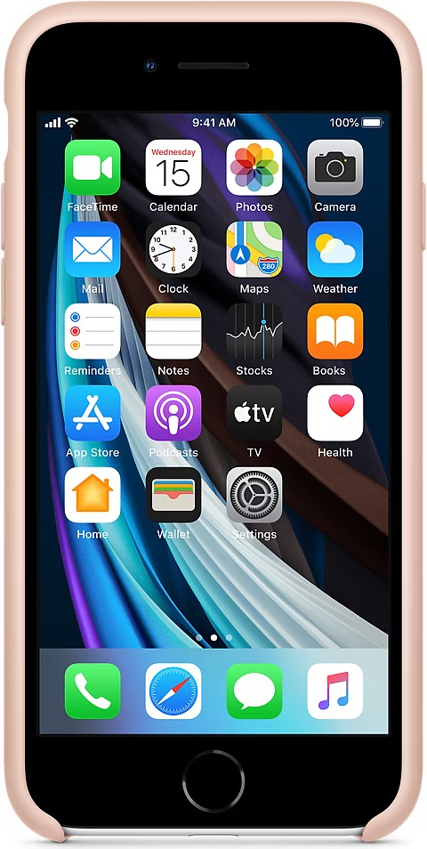 iPhone SE (2022/2020) / 8 / 7 Silikon Case Hülle (MXYK2ZM/A) - Pink Sand (Sandrosa)