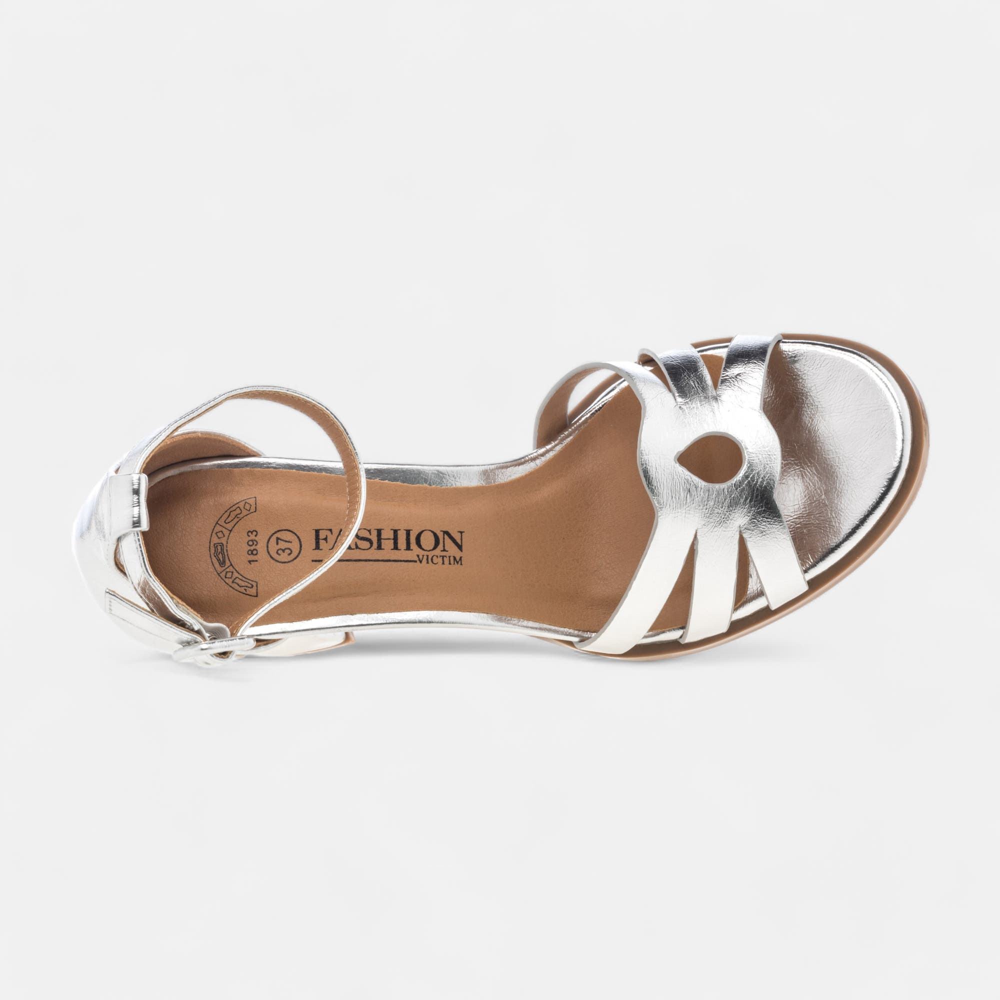 Nu-pieds à talon Femme argent