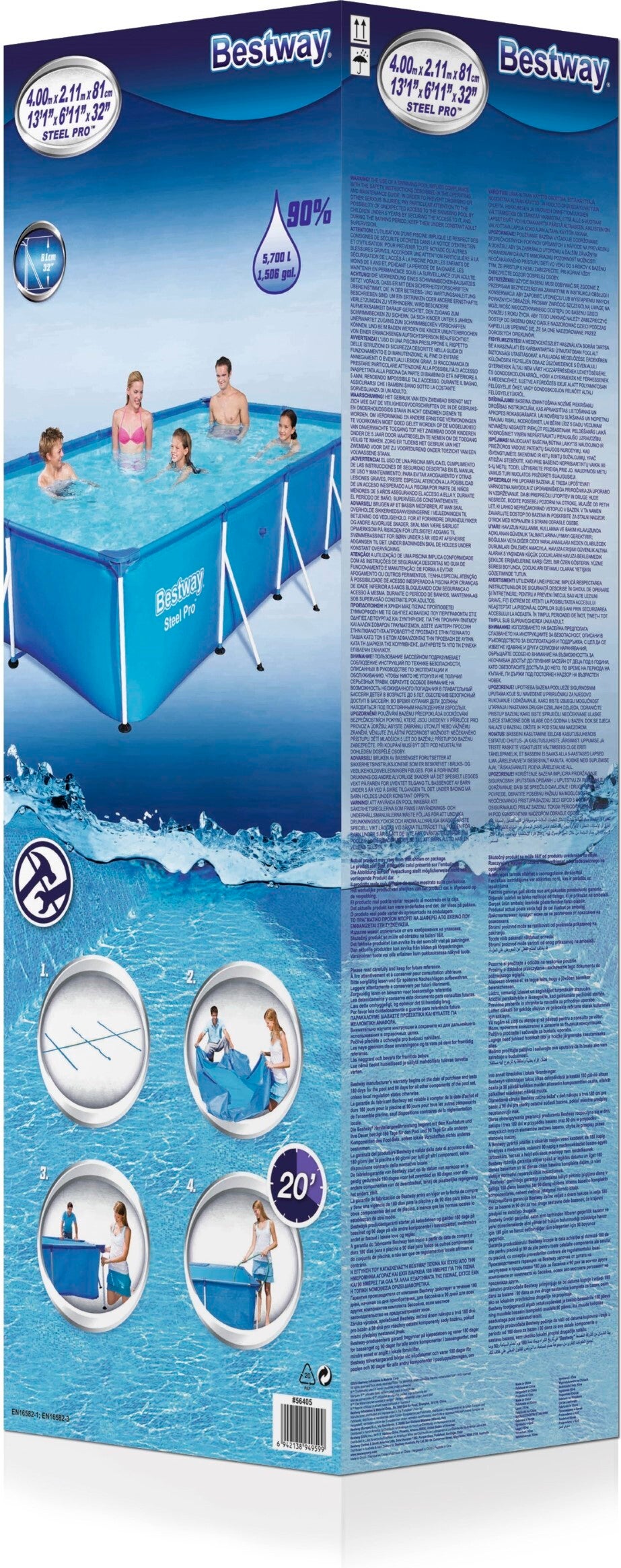 Bestway frame zwembad Steel Pro 400 x 211 x 81 cm