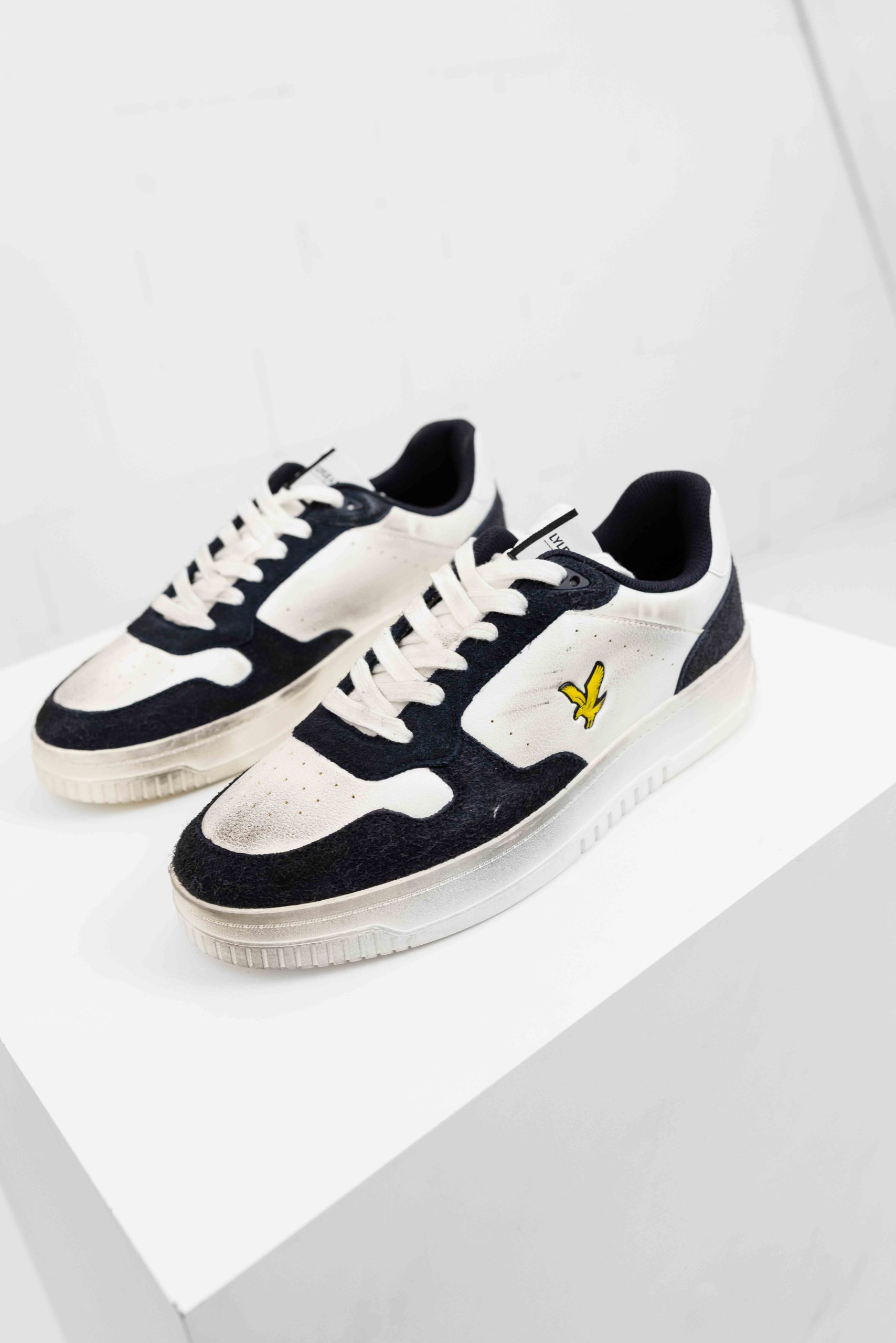 Lyle & Scott Culross HRS Sneakers Heren Wit/Donkerblauw