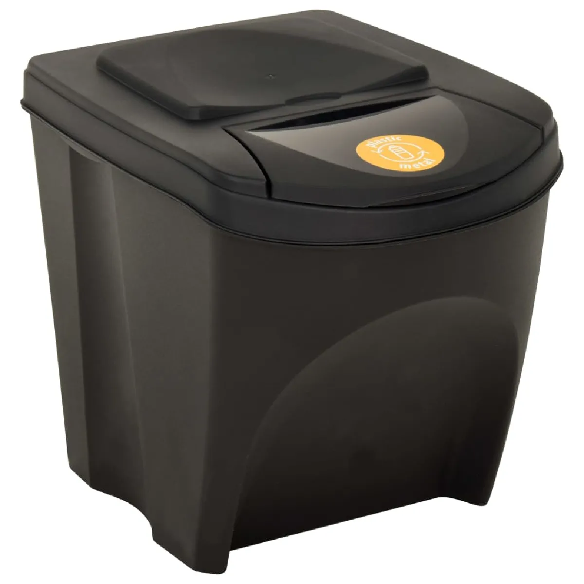 vidaXL Poubelles empilables 4 pcs - 100 L - Anthracite
