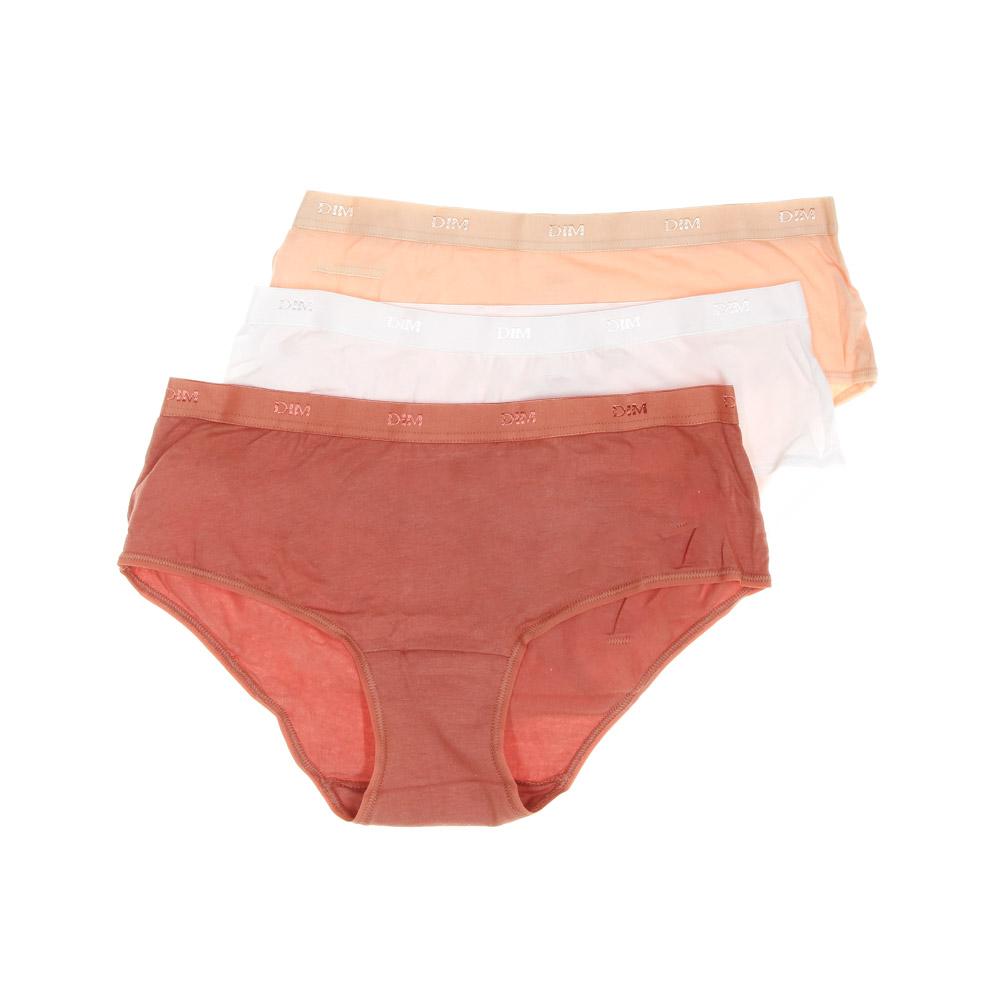 Dim X3 Boxers Rose/Blanc Femme Dim Eco