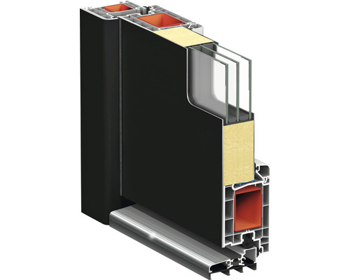 Perth voordeur, wit/antraciet, 1000 mm x 2000 mm, DIN links