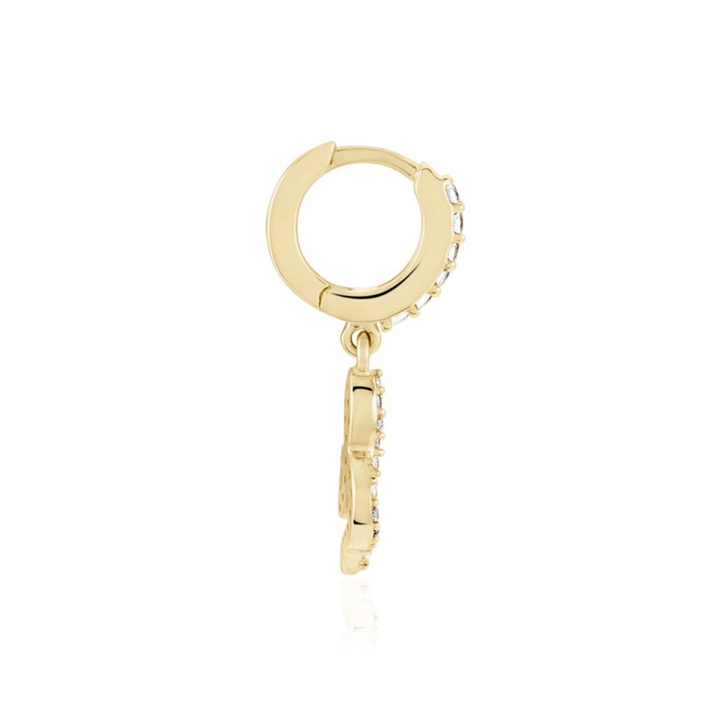 Créole Unitaire Plaqué Or Jaune Kaisa Oxydes De Zirconium