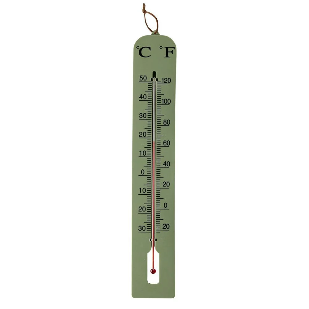 Thermomètre plastique vert H40 cm