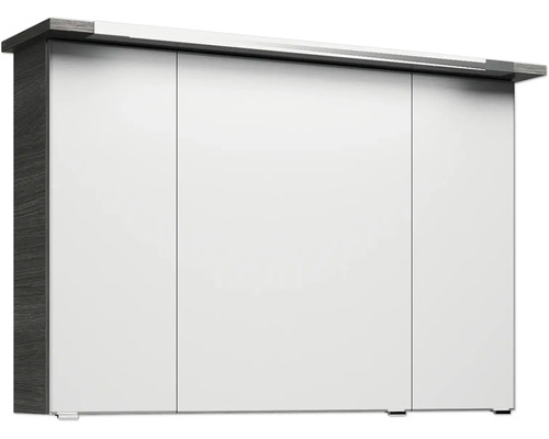 Pelipal Kumba badkamermeubelset (B x H x D): 137 x 200 x 50 cm, grafiet getextureerde fronten, 5-delige set inclusief mineraal gegoten wastafel, badmeubel en wandkast (99.1070125194)