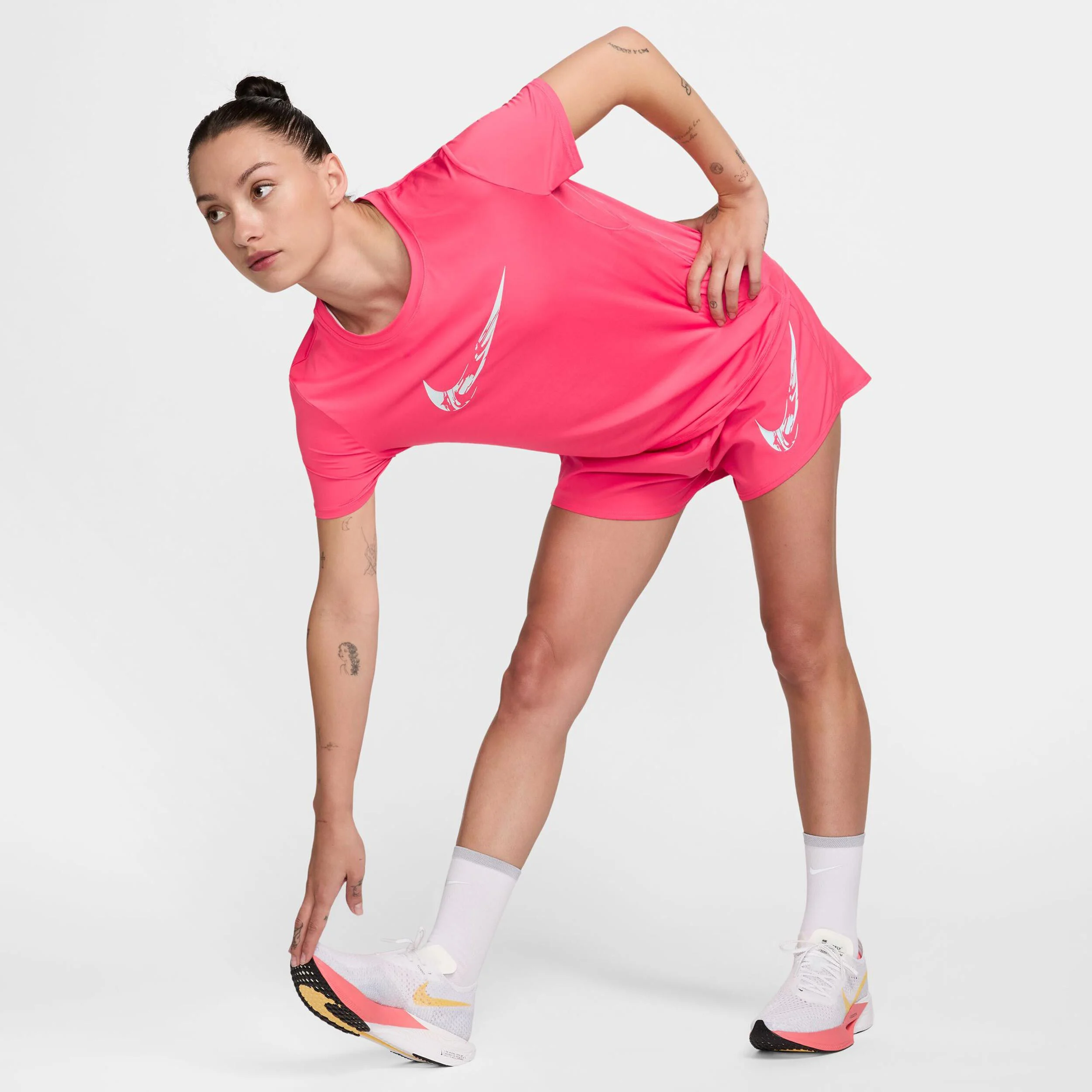 Nike Dri-Fit One Swoosh Maillot De Course Femmes - Berry