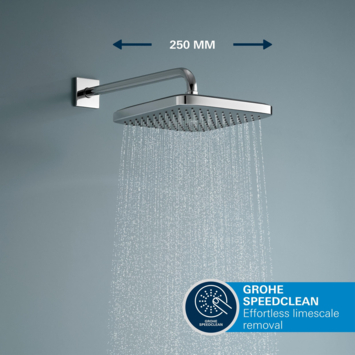 Grohe Precision Thermostat Perfect inbouw douchesysteem met  Vitalio Comfort 250 hoofddouche vierkant Chroom