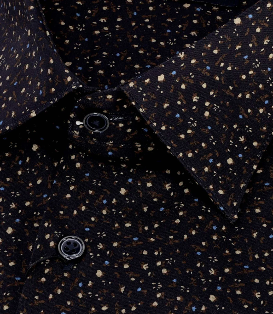 Chemise imprimée floral marron PERLO