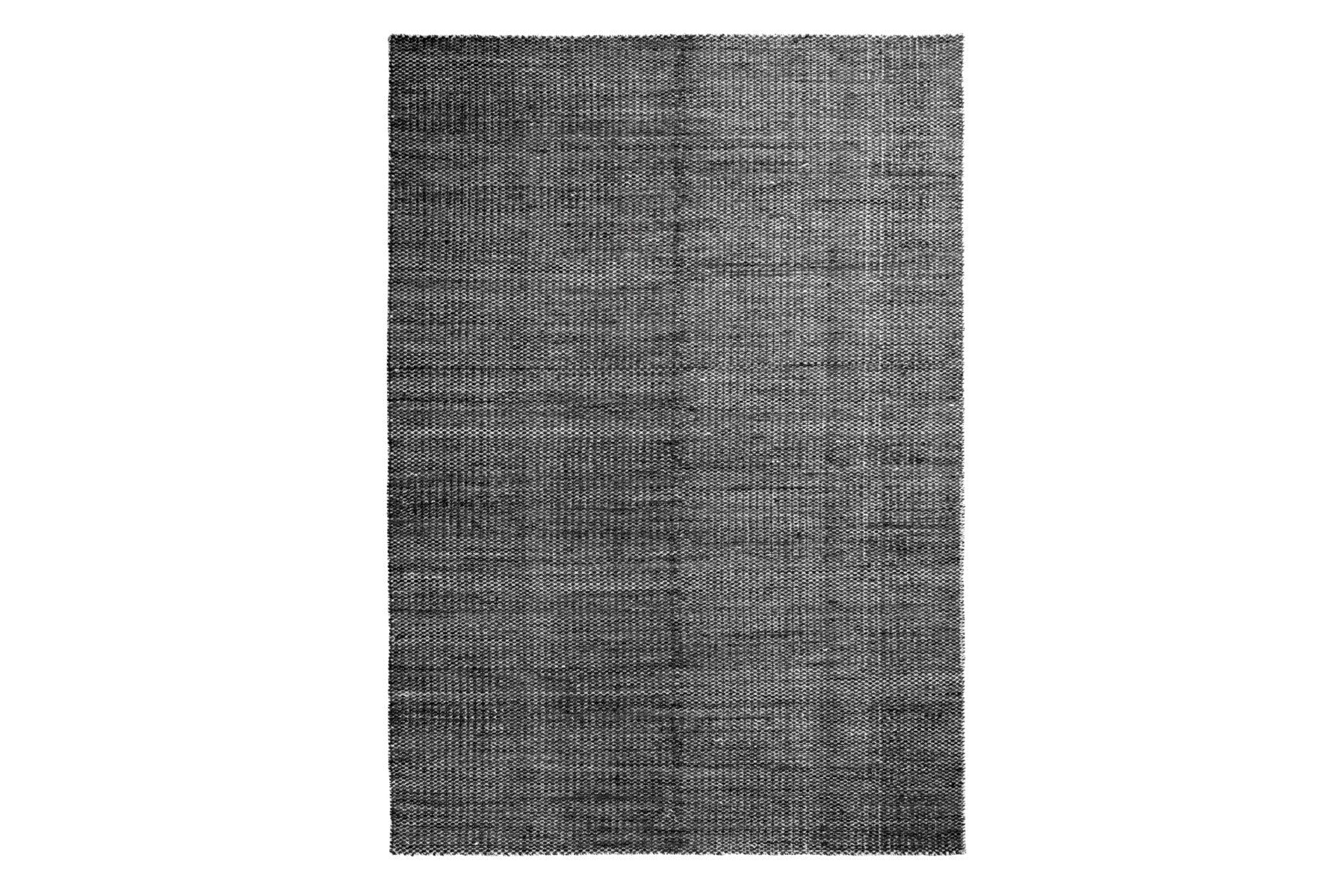 HAY  Moiré Kelim gulvtæppe, sort - 170x240 cm.