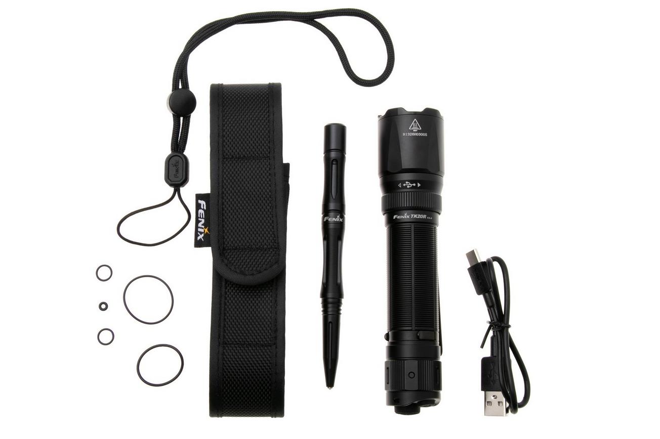 Fenix TK20R V2.0, 3000 lumen oplaadbare zaklamp met T5 tactische pen, set
