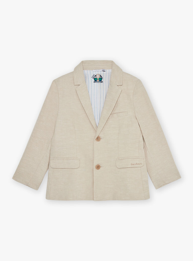 Veste beige en lin