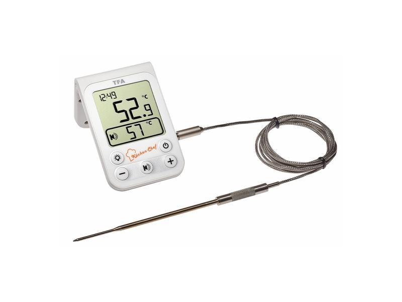 TFA Dostmann Bratenthermometer  Küchen-Chef, Digital Digitales Grill-Bratenthermometer