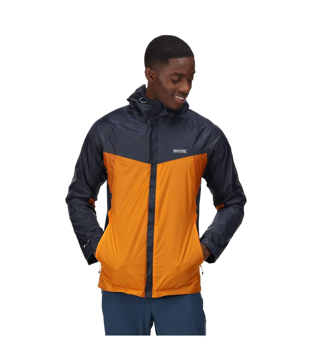 Regatta - Veste imperméable DRESFORD - Homme (Gris foncé / Orange) - UTRG7711