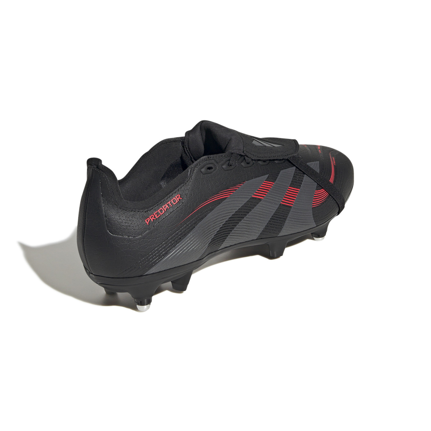 Adidas Predator League FT IJzeren-Nop Voetbalschoenen (SG) Zwart Grijs Rood