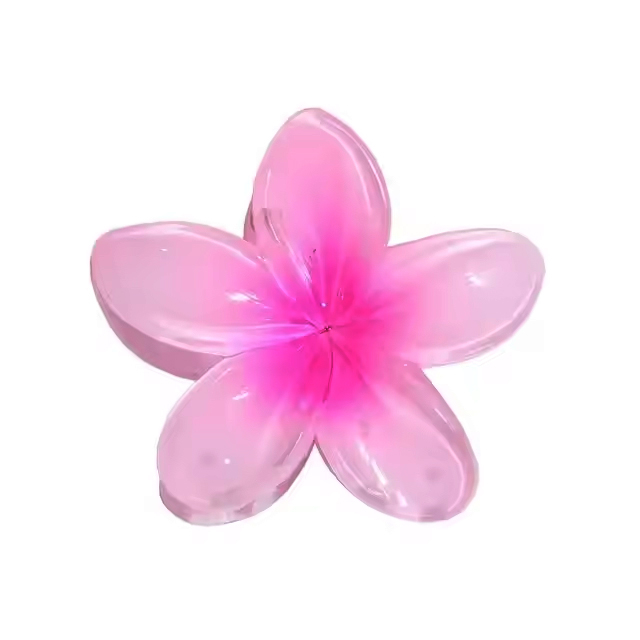 (8cm) Haarspange Klammer Krallen Clip Haar Accessoire Blume - Pink