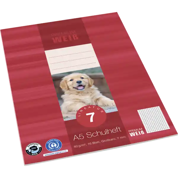 A5 Heft, Lin. 7, 16 Blatt