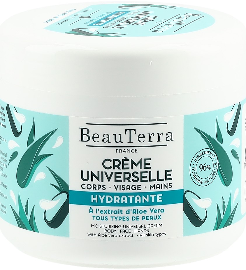 BEAUTERRA Universalcreme Creme feuchtigkeitsspendend Aloe Vera Topf 400 ml