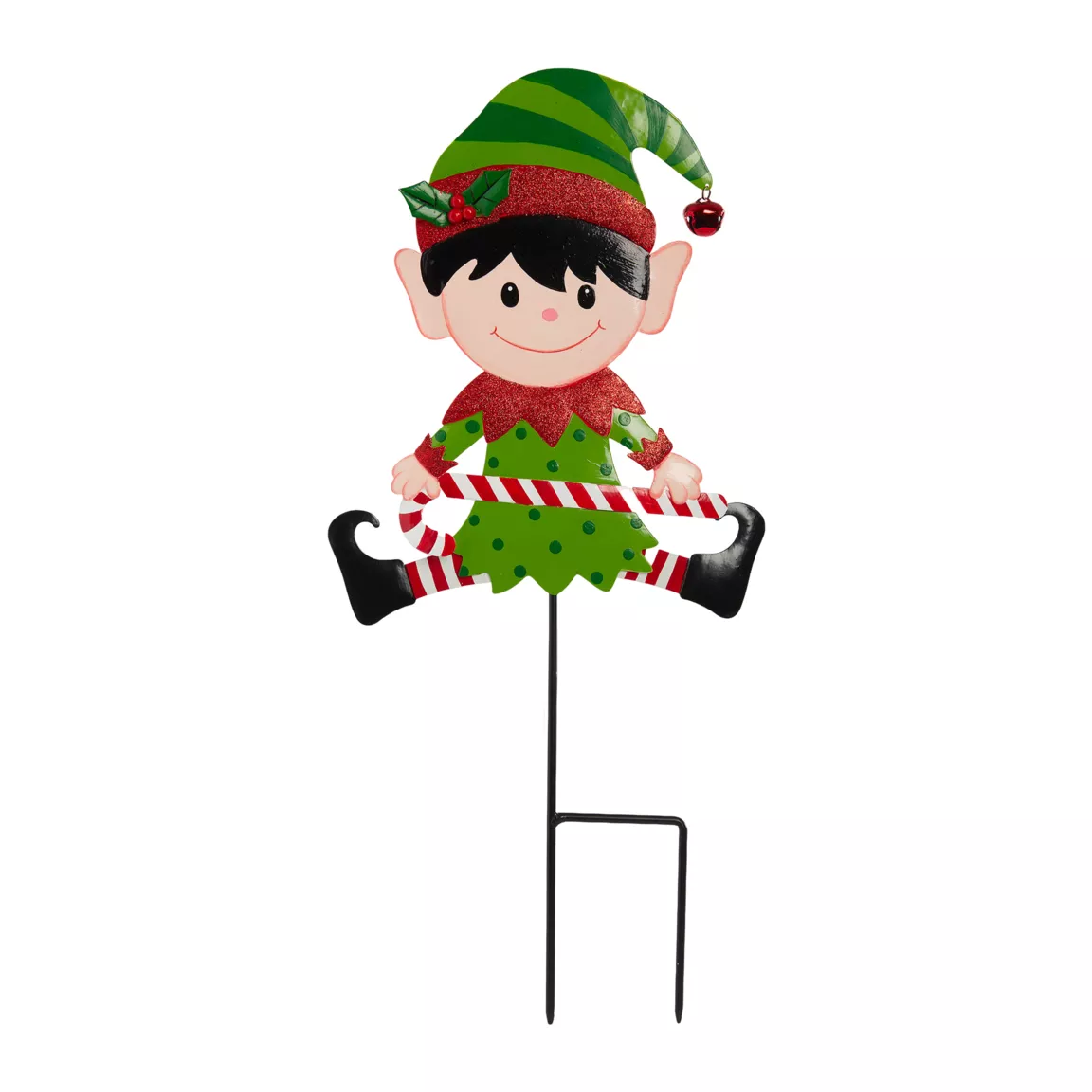 Piquet de jardin en métal (H50 cm) Lutin de Noël