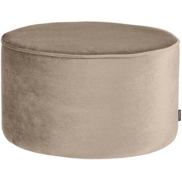WOOOD poef laag Sara khaki polyester