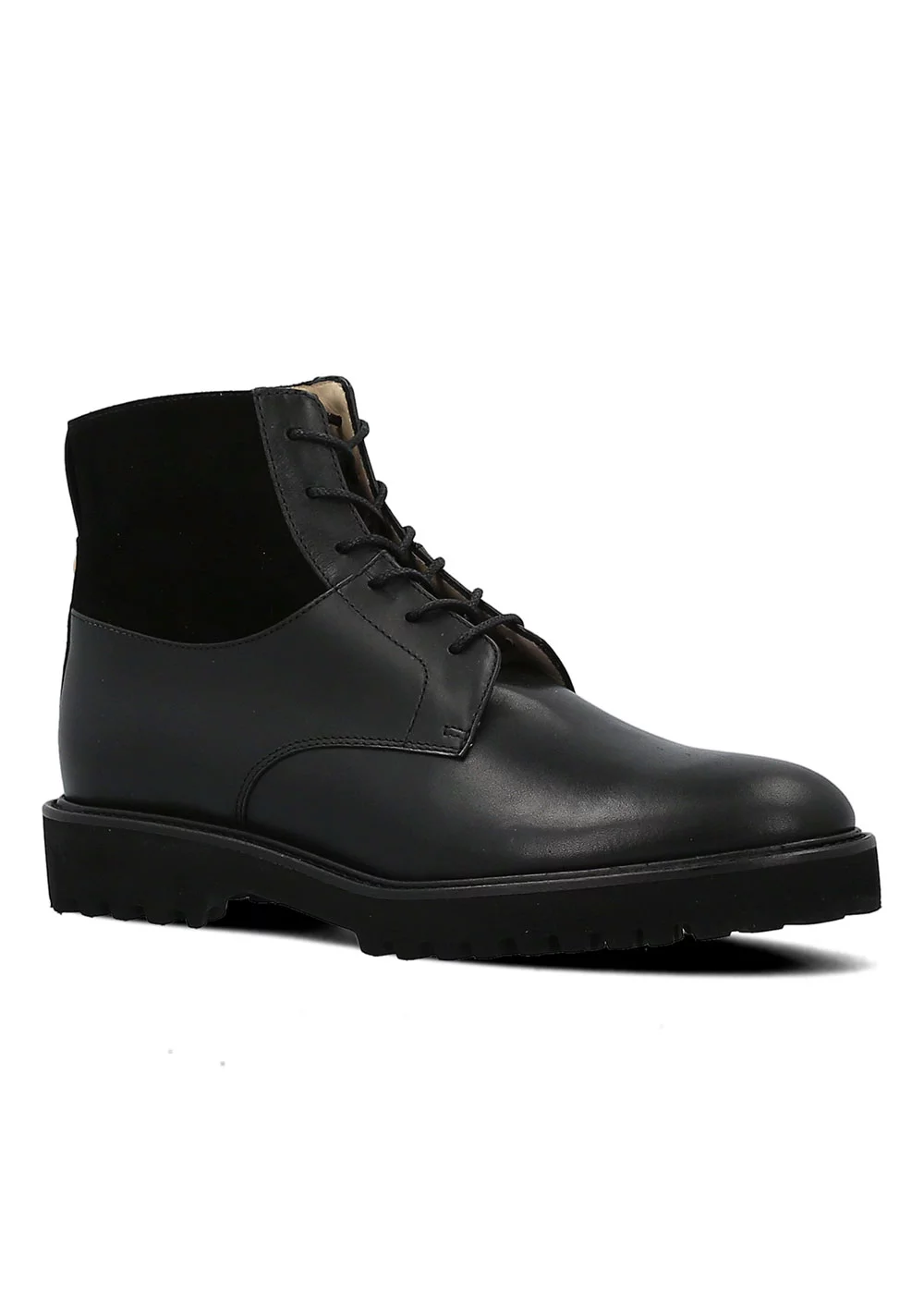 DERBY MONTANT CATANE CUIR ET VELOURS NOIR