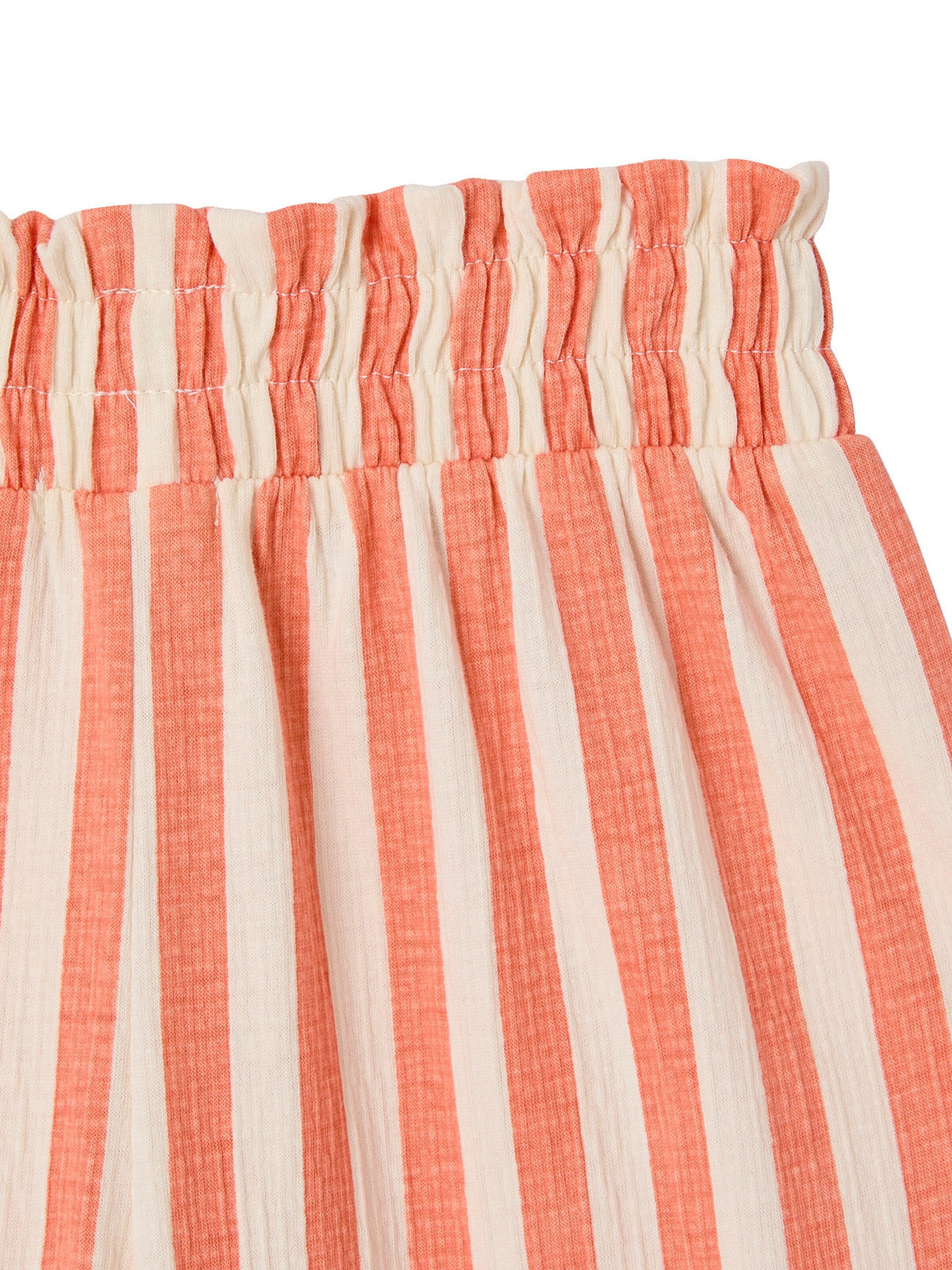 Vertbaudet Mädchen-Set: T-Shirt & weite Hose koralle