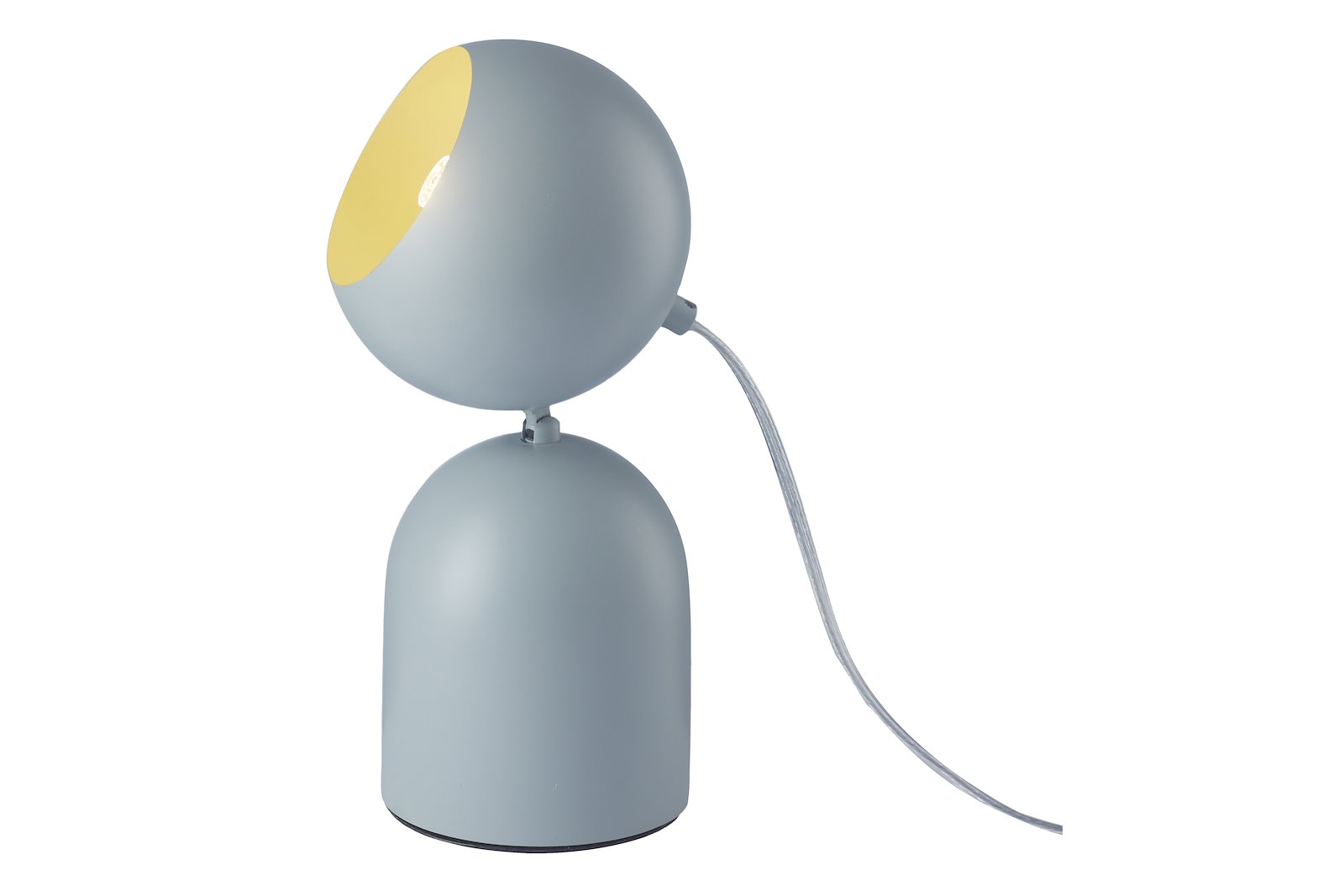 Astra bordlampe Lys grå høyde 24cm med ledning og bryter Maks LED 5W GU10