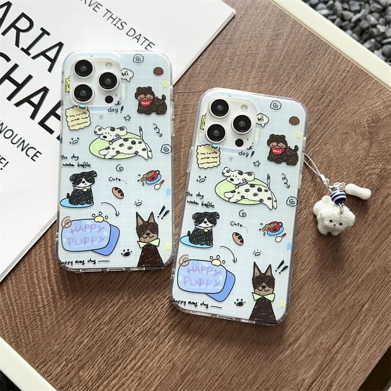 VanDi - Honden telefoonhoesje / bedel / set - iPhone 16 Pro Max / 16 Pro / 16 Plus / 16 / 15 Pro Max / 15 Pro / 15 Plus / 15 / 14 Pro Max / 14 Pro / 14 Plus / 14 / 13 Pro Max / 13 Pro / 13